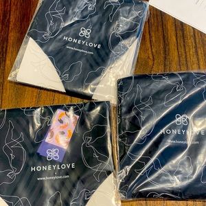 Brand New HoneyLove underwear! 2- silhouette thongs and 1- crossover brief.